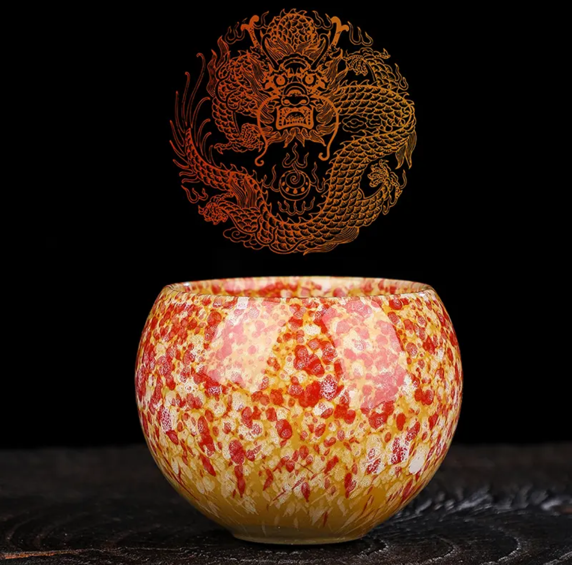 Dragon-Egg-Shaped Kiln Variation Tea Cups: Colorful Tumblers