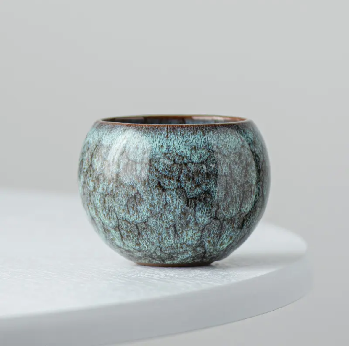 Dragon-Egg-shaped Kiln Variation Teacups: The Five Elements