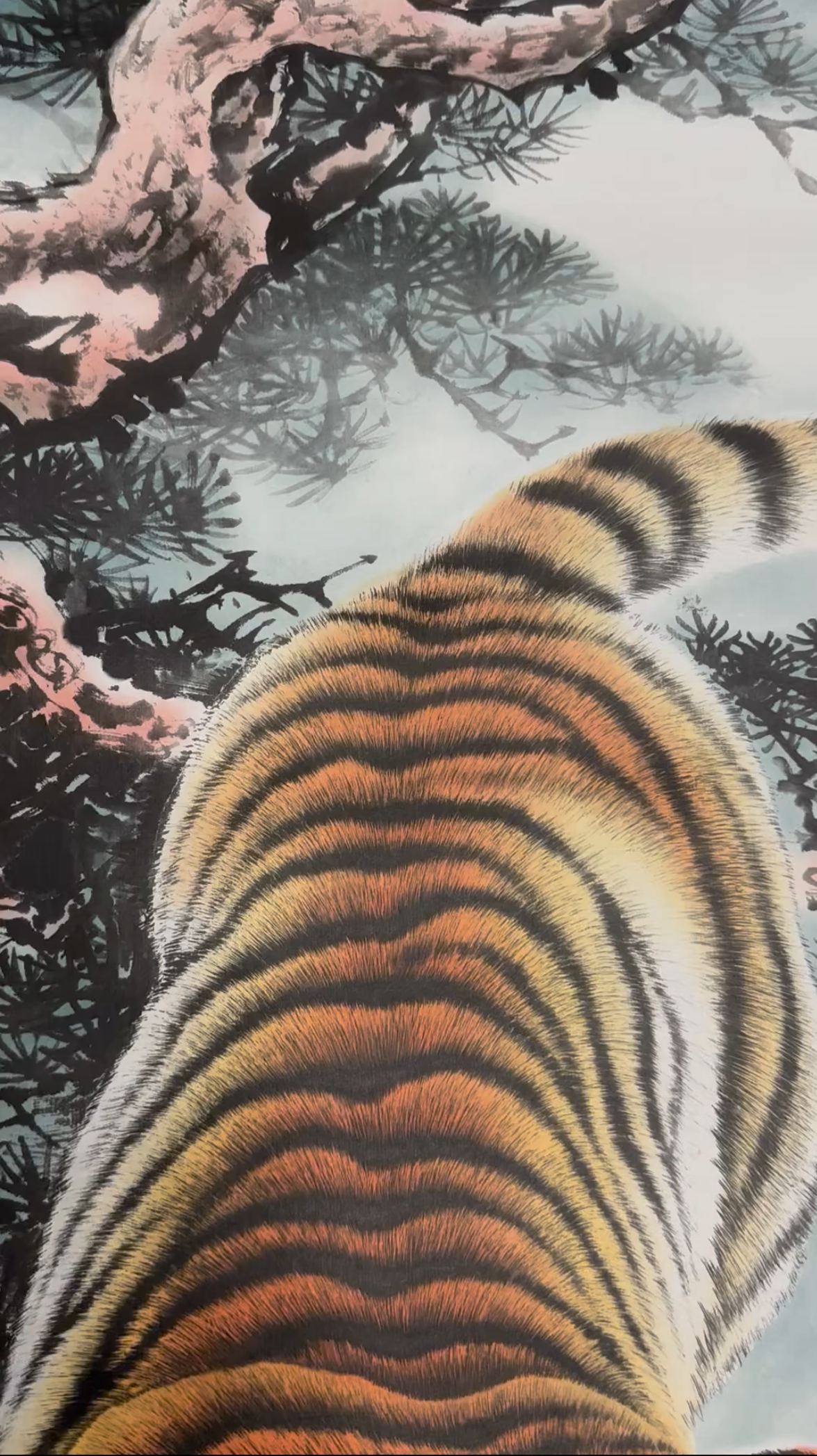 Bundled Paintings: An Ascending Tiger & A Descending Tiger