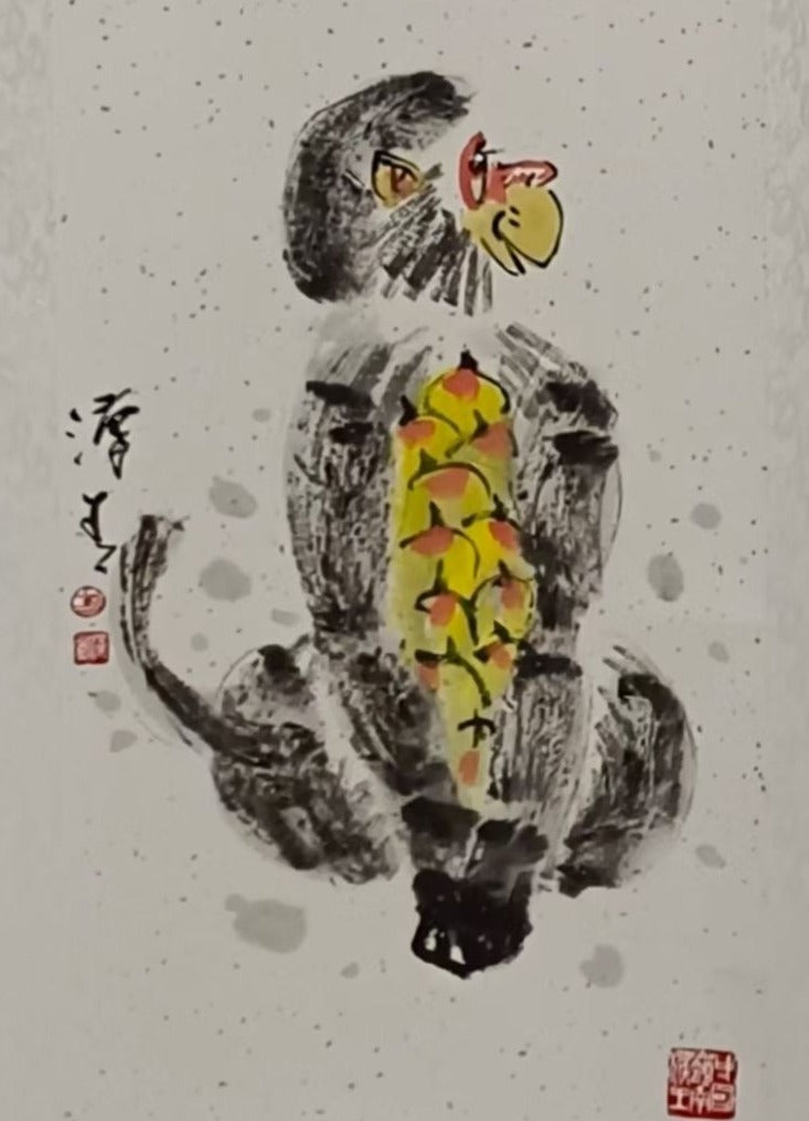 Bundled Traditional Chinese Paintings: Blessing, Prosperity, and Longevity