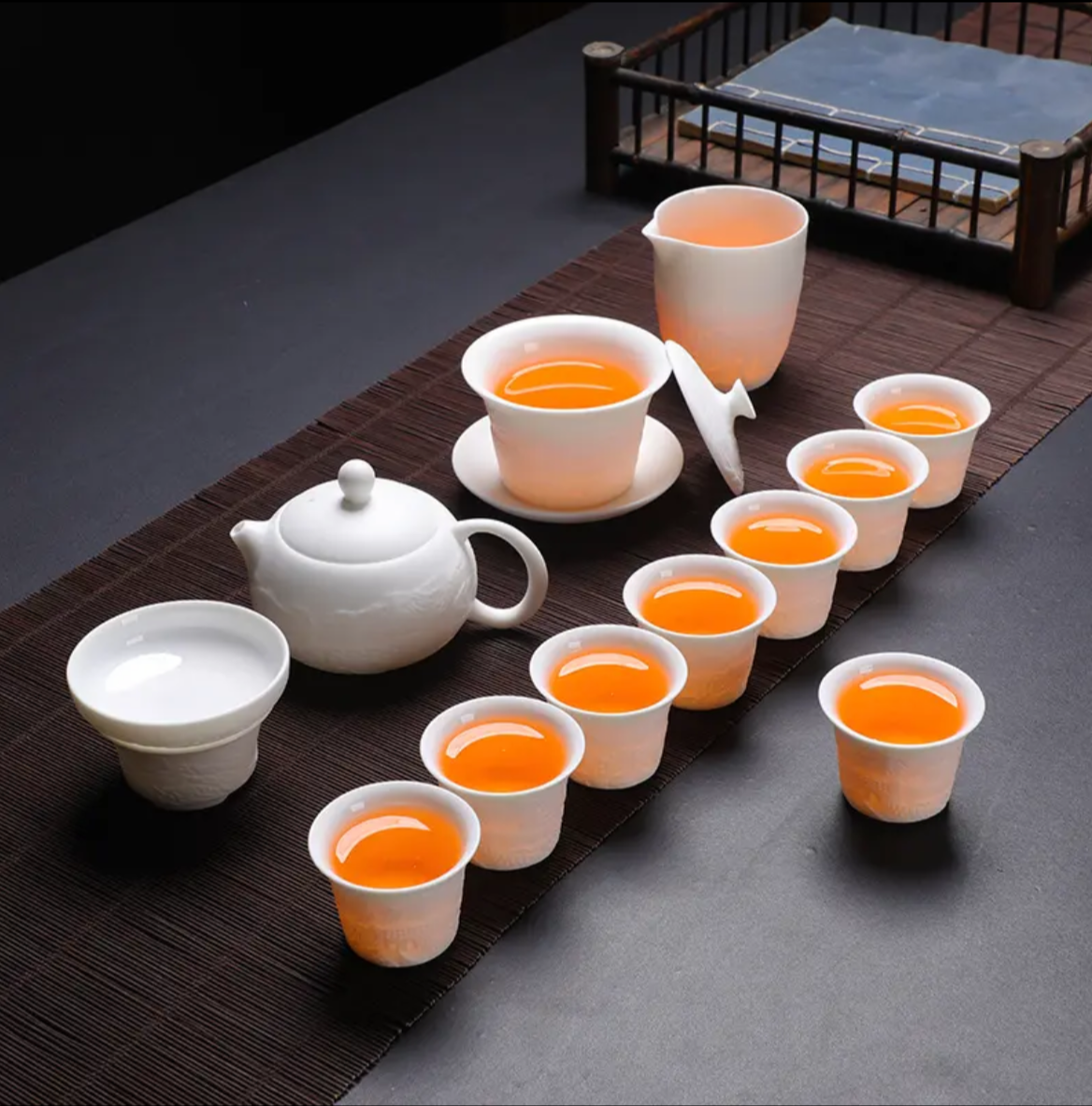 The Great Wall White Porcelain Tea Set