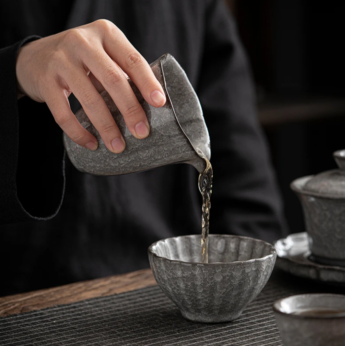 Chinese Ice-inspired Tea Set: Arctic Elegance