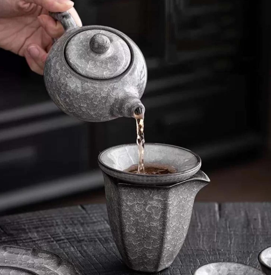 Chinese Ice-inspired Tea Set: Arctic Elegance