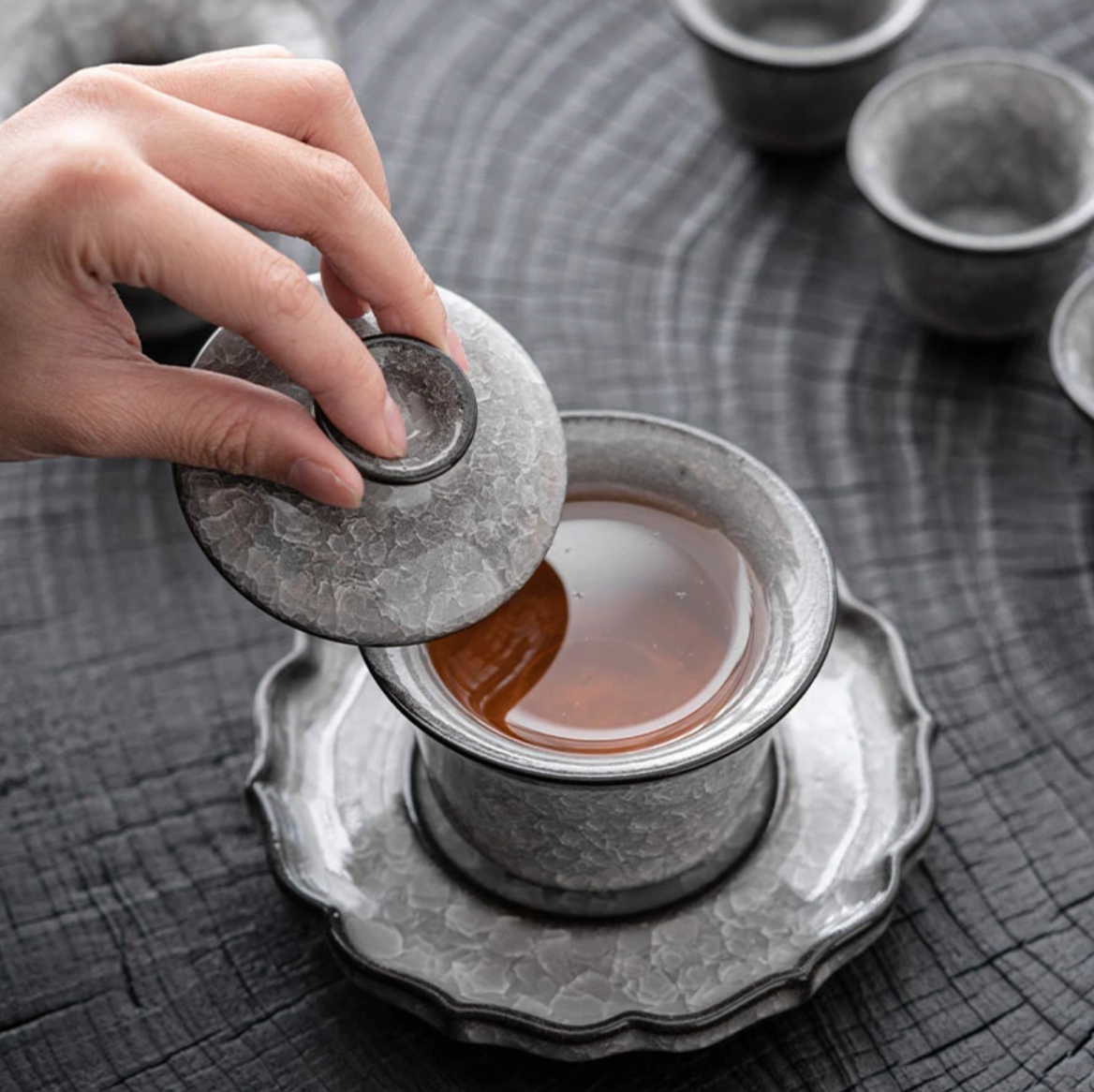 Chinese Ice-inspired Tea Set: Arctic Elegance